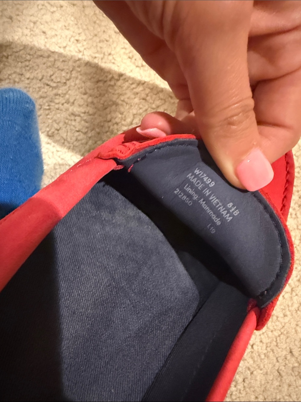 Cole Hana Seude Red Loafers - Picture 3 of 3